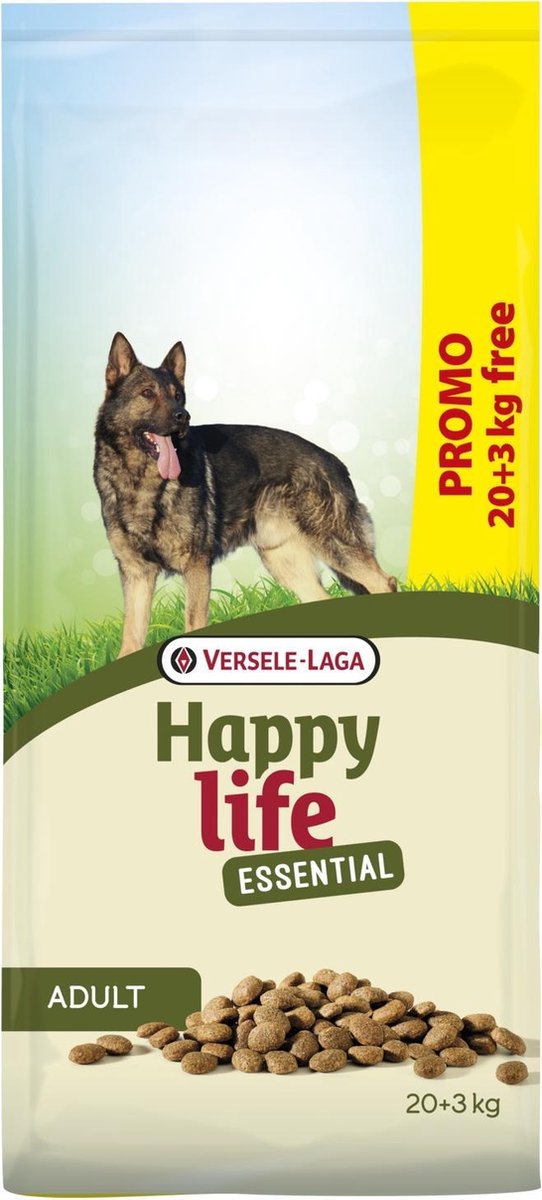 Happy Life Essential - Hondenvoer - 20+3 kg