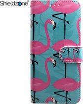 Shieldzone - Nokia 1 portemonnee hoesje - Flamingo