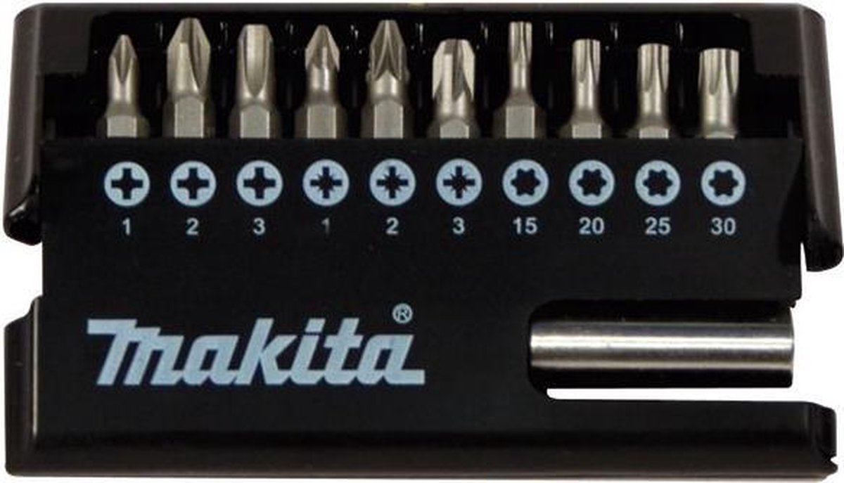 Makita D-30667 Jeu d'embouts 31 pièces dans une boîte en plastique avec  clip de ceinture