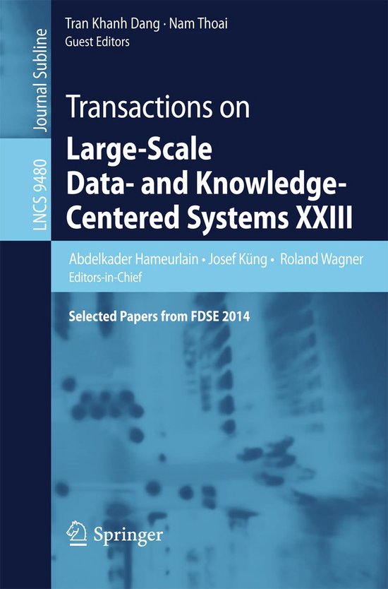 Computer Science (R0) - Transactions on Large-Scale Data- an ... - cover
