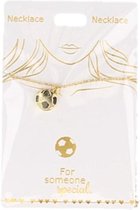Ketting Voetbal, gold plated