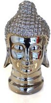 Boedha Buddha Hoofd Zilver 30 cm