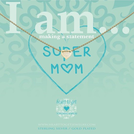 Heart to get IAM436N-SMOM-G super mom goud verguld ketting