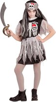 Widmann - Piraat & Viking Kostuum - Rood Hart Pirate - Meisje - grijs - Maat 158 - Carnavalskleding - Verkleedkleding