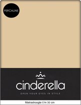Cinderella Hoeslaken Percaline Optiform Zand-180 x 200 cm