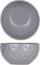 Cosy&Trendy Prisma Grey Ontbijtkom - Ø 13.5 x 7 cm - Set-6