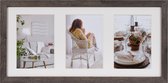 Fotolijst - Henzo - Modern Gallery - Collagelijst voor 3 foto's - Fotomaat 13x18 cm - Donkergrijs