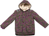 Ducksday -Winterjas - Parka - Meisjes - Groen - Roze - Winddicht - Waterdicht - Superwarm -  Maat 122/128 – 8 jaar  - promo