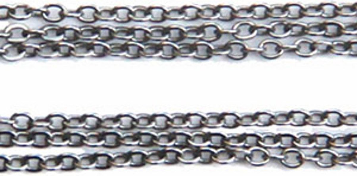 Quoins Drie Dubbele Ankerketting Zilver QK-EN2