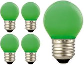5 Stuks - Calex LED kogellamp 240V 1W 12lm E27 - Groen