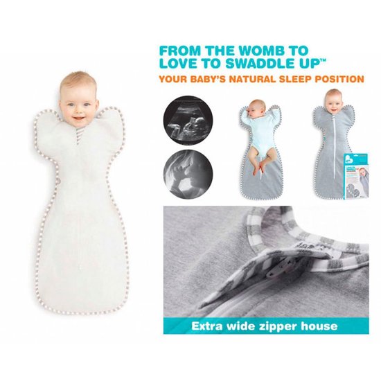 Love to dream - Swaddle UP inbakerslaapzak stage 1 small grijs