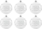 Europalms Kerstbal 7cm, clear, diverse designs 6x