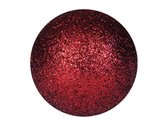 Europalms Kerstbal 3,5cm, red, glitter 48x
