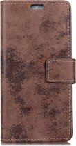 Shop4 - Asus Zenfone Max M2 Hoesje - Wallet Case Vintage Donker Bruin
