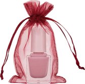 Shingyo 200 stuks organza zakje 7x12cm - Product Kleur: Bordeaux rood