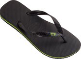 havaianas Brasil Logo teenslippers zwart Maat 25-26