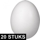 20x Piepschuim vormen eieren van 8 cm - zelf paaseieren maken hobby artikelen