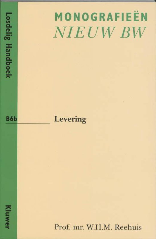 Boek cover Levering van W.H.M. Reehuis
