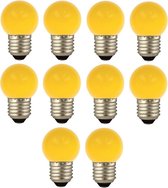 10 stuks - Bailey LED kogellamp Gekleurd E27 1W Geel 30lm