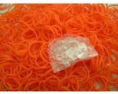 Weefstiekjes oranje - 600 stuks + 24 clips
