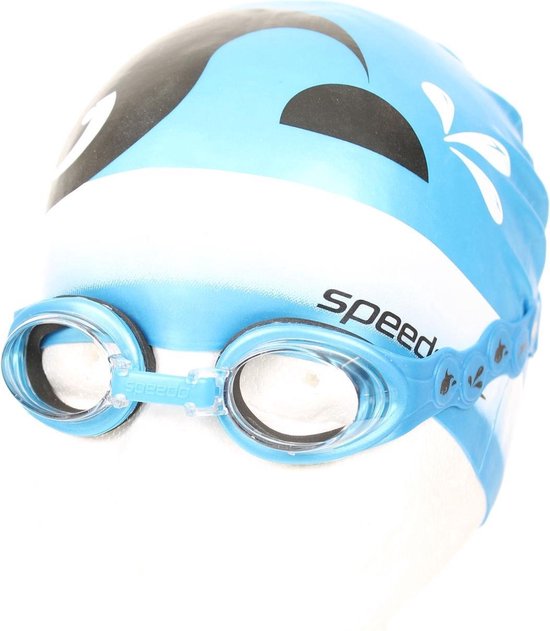 Speedo zwemset Sea Squad, zwembril/badmuts, junior, blauw | bol.com