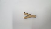 Houten letter Y - 10 cm hoog