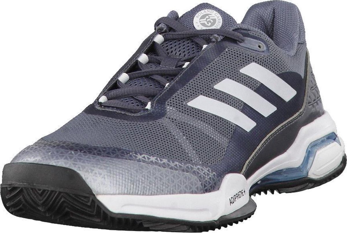 adidas Barricade Clay Tennisschoenen Maat 42 Mannen grijs zwart wit bol