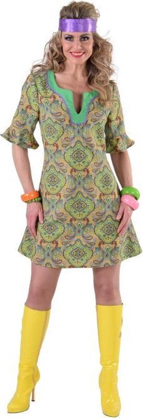 gesloten Dagelijks hoeveelheid verkoop Hippie jurkje "Summer of Love" | Jaren 60/70 verkleedkleding dames maat XS  | bol.com