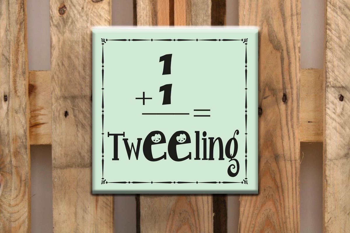 Tegel 15x15cm 1+1 = tweeling