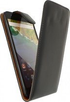 Xccess PU Leder Flip Case voor Huawei Google Nexus 6P - Zwart
