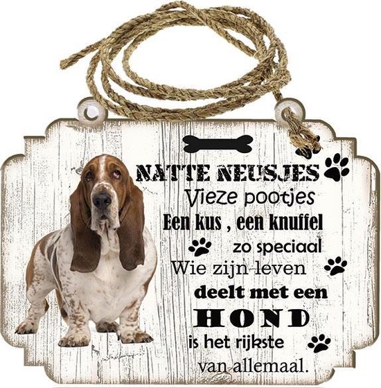 Spreukenbordje hond: Basset Hound