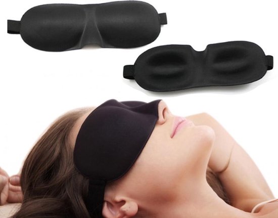 Zwarte Luxe Slaapmasker 3D - Nieuwste collectie