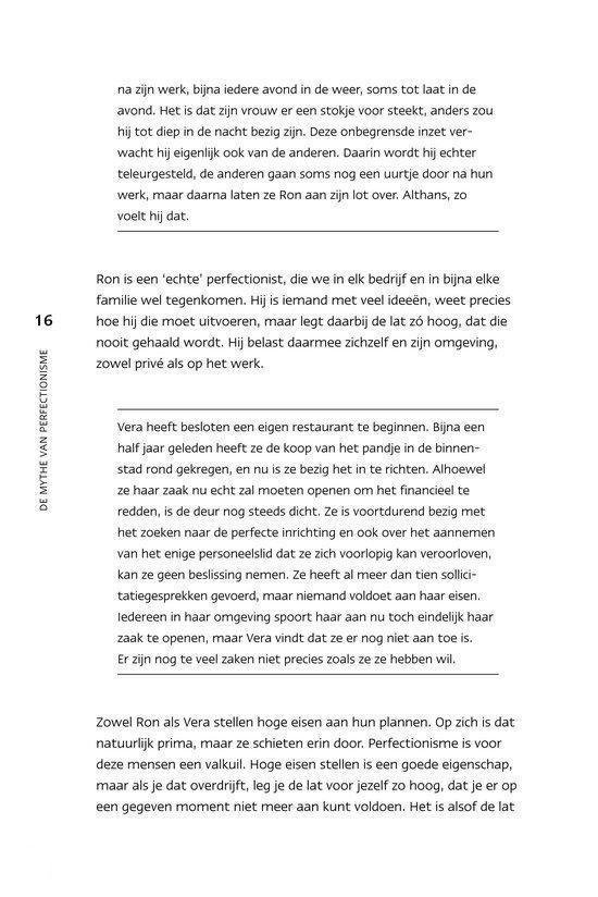 De mythe van 1 - De mythe van perfectionisme