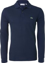 Lacoste Classic Fit polo lange mouw - navy blauw - Maat: L