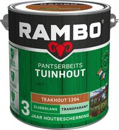 Rambo Pantserbeits Tuinhout Zijdeglans Transparant - Gelijkmatig Vloeiend - Teakhout - 2.5L