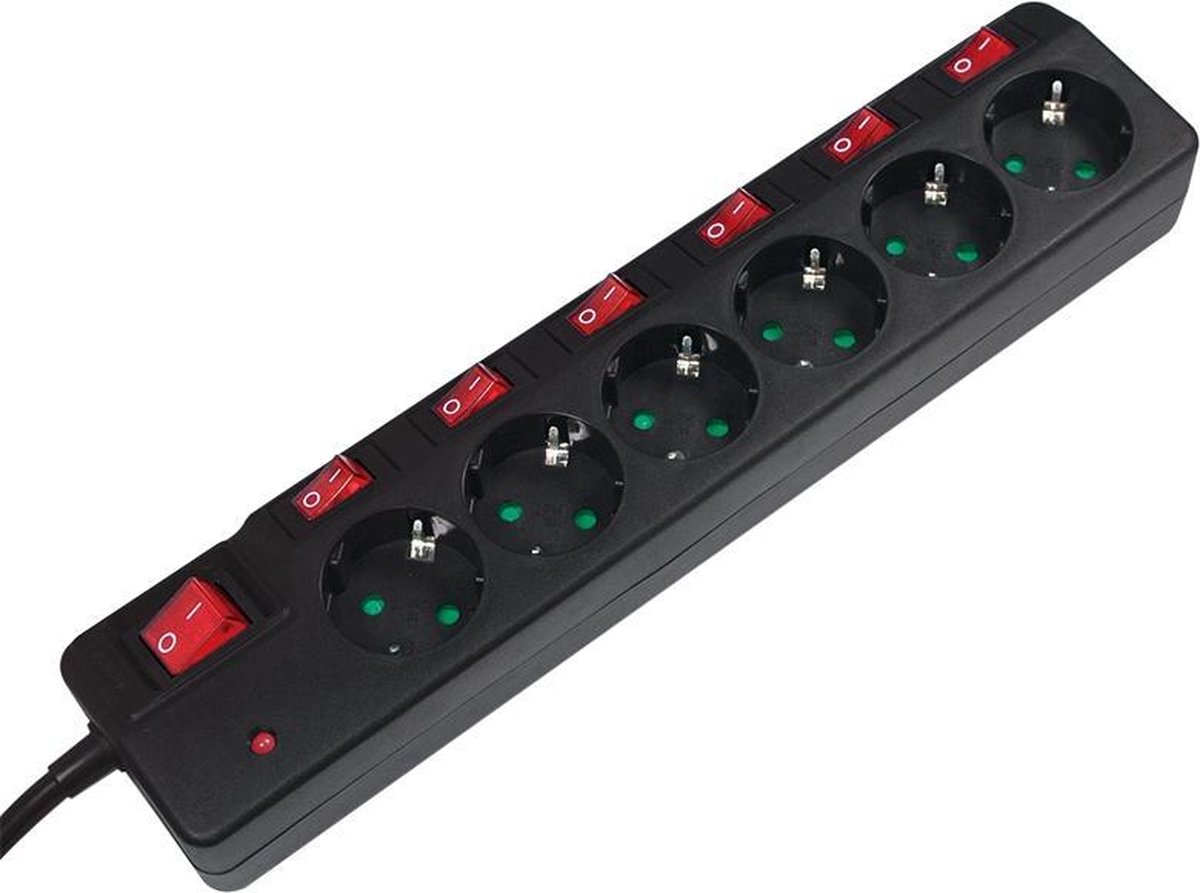 LogiLink LPS233 Stekkerdoos 6-voudig