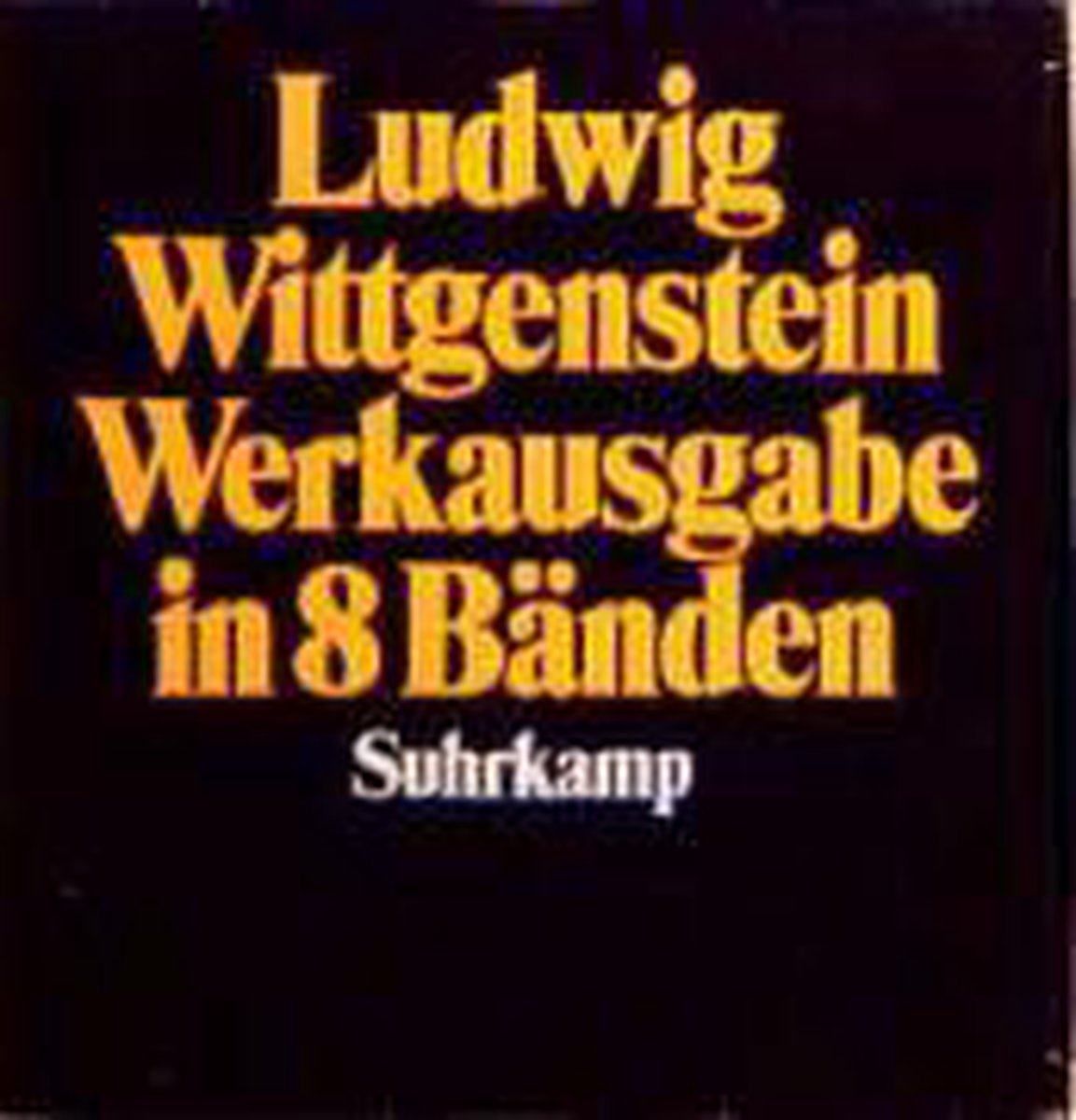 洋書 Wittgenstein Werkausgabe in 8 Baenden werkausgabe-in-8-