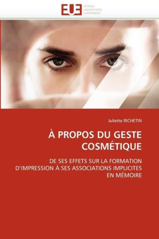 À PROPOS DU GESTE COSMÉTIQUE - cover