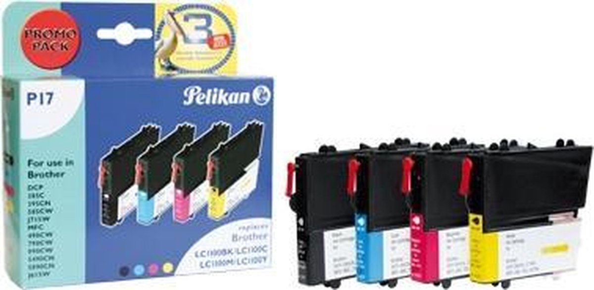 Pelikan LC1100 - Inktcartridge / Zwart / Geel/ Cyaan / Magenta