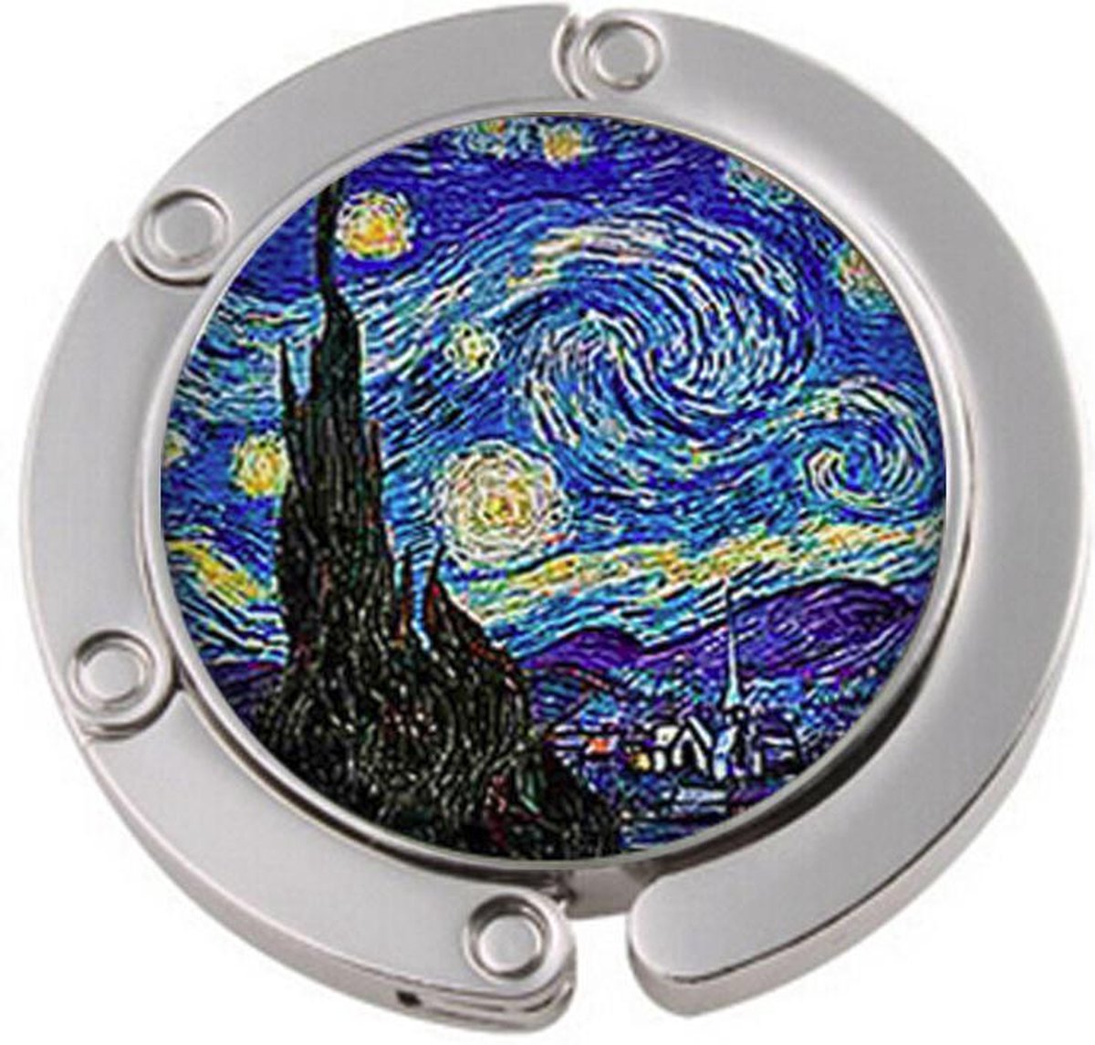 Mitear.nl Tassenhanger – Opvouwbare tashanger voor tafel – Van Gogh landschap blauw