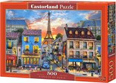 Castorland Streets of Paris – Puzzel – 500 stukjes – Satijnen afwerking – Perfecte pasvorm – Europese kwaliteit