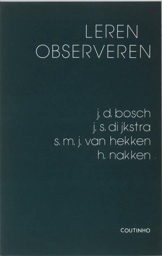 Leren Observeren 3Dr - cover
