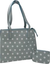 Jessidress Meisjes Handtasje met portemonnee Dames Hyppie Tas met stippen - Aqua