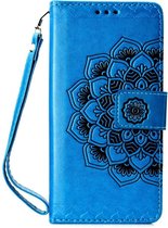 Shop4 - Samsung Galaxy S10e Hoesje - Wallet Case Vintage Mandala Blauw