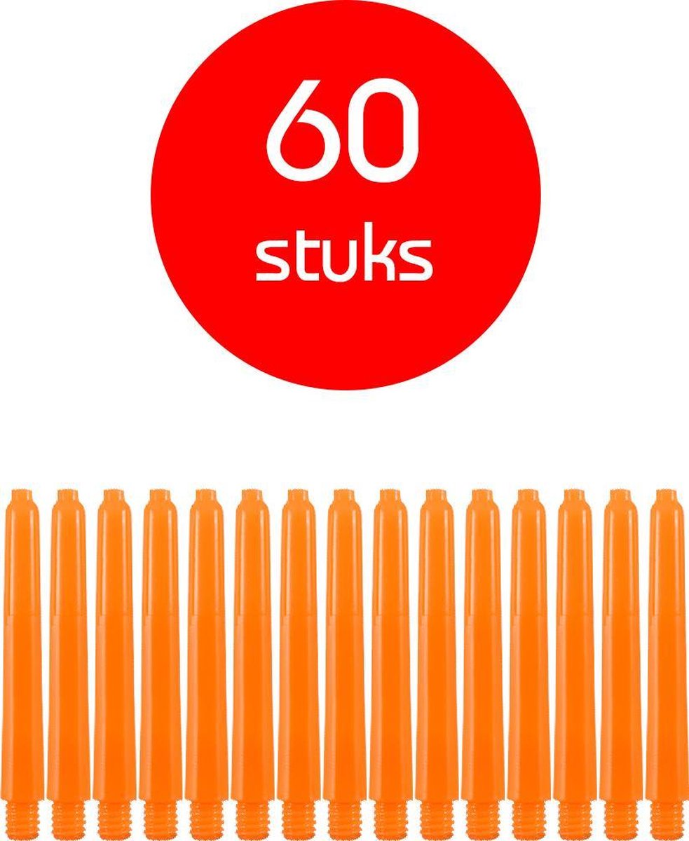 Dragon Darts - darts shafts - 20 sets (60 stuks) - short - oranje - dart shafts - shafts