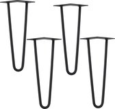 Hairpin poten tafelpoten 2-punt set van 4 - 45 cm - zwart
