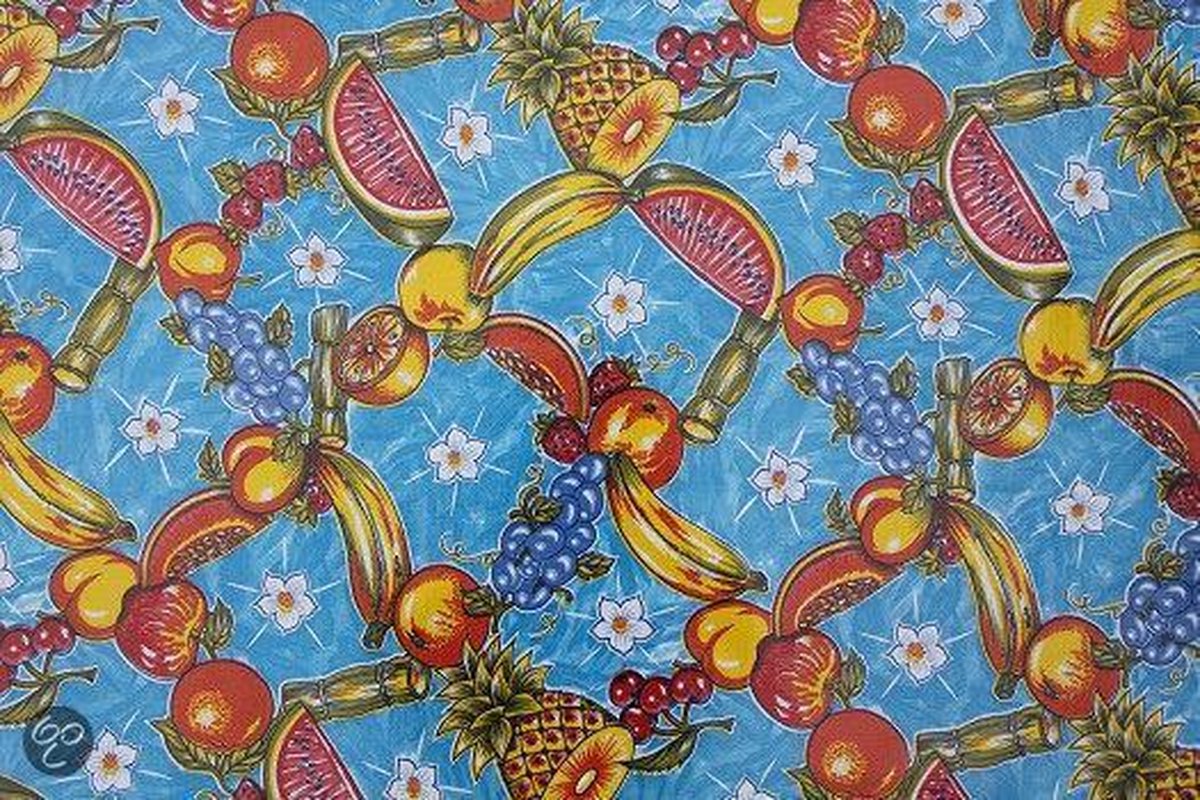 Atelier Du Baj Ananas Blue Mexicaans Tafelzeil - 250 x 120 cm