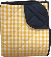 Gewatteerd picknickkleed - Gele Ruit