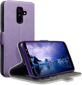 Samsung Galaxy A6+ 2018 Bookcase hoesje - CaseBoutique - Effen Paars - Kunstleer