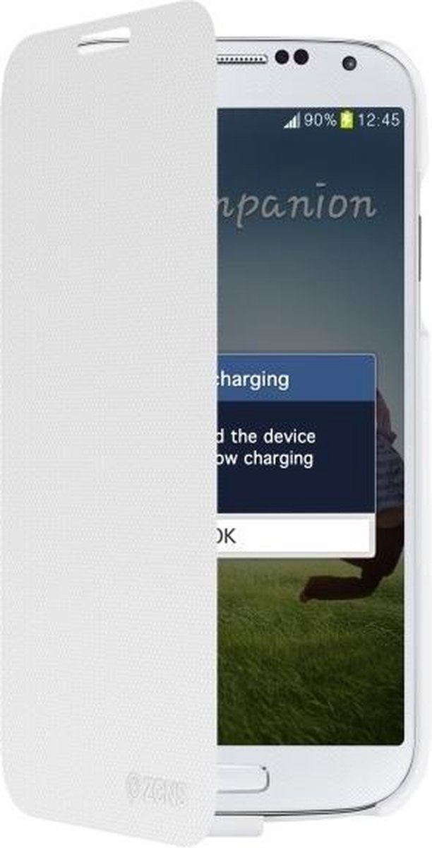 ZENS Fast Charging Book Case voor de Samsung Galaxy S4 - Wit